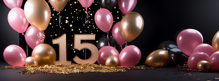 Quincea&ntilde;era (Quinceanera) 15th anniversary celebration banner