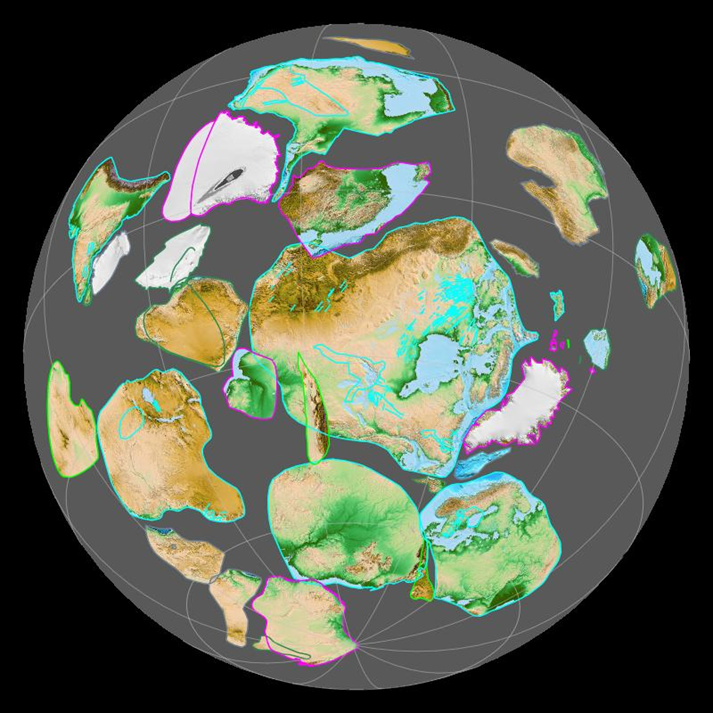 The supercontinent Rodinia 900 million years ago