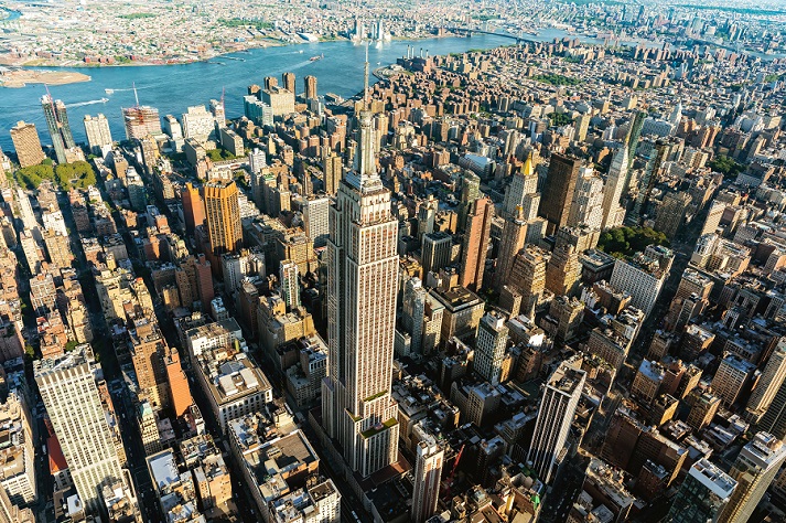 Midtown Manhattan Aerial view of the skyscrapers of Midtown Manhattan New York City