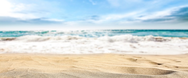 Summer background of beach and sea.