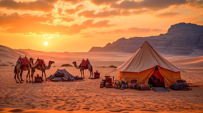 beduin camp in the desert