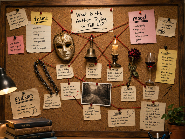 Literary analysis evidence board