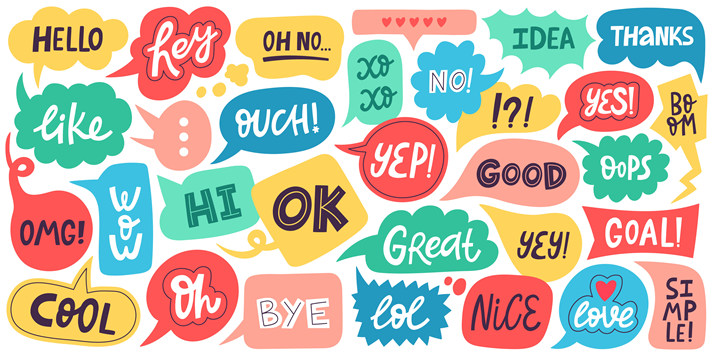 Dialogue speech bubbles