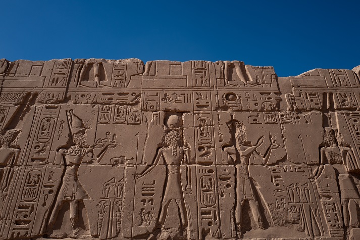 Egyptian hieroglyphics at Luxor Temple ancient egyptian hieroglyphics at luxor temple