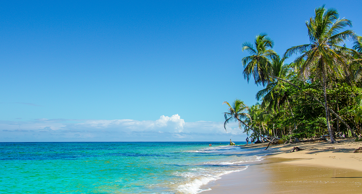 Caribbean beach of Costa Rica close to Puerto Viejo