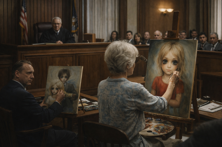 Courtroom artist at work