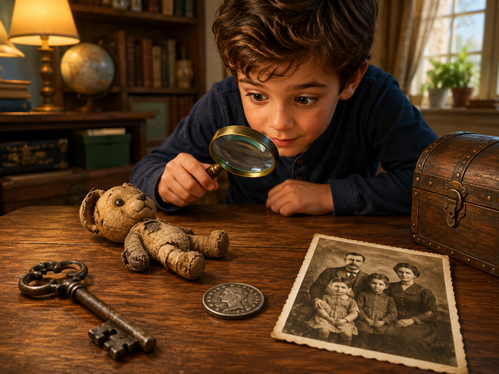 Curious exploration in a cozy study