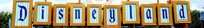 entrance to Disneyland sign