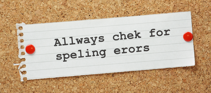 Always Check For Spelling Errors Concept