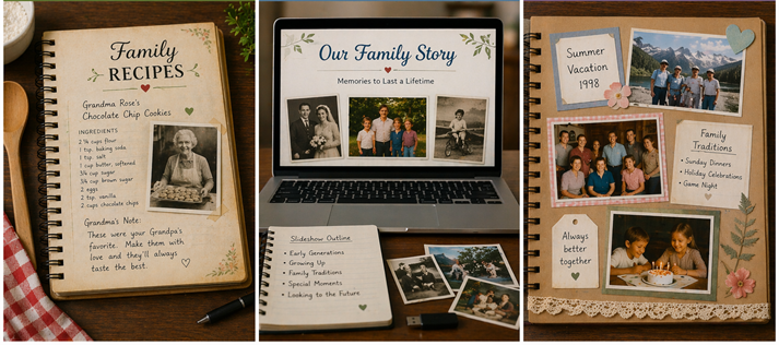 Preserving family memories through keepsakes