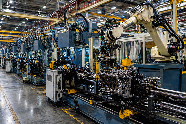 Industrial robot and assembly line setup