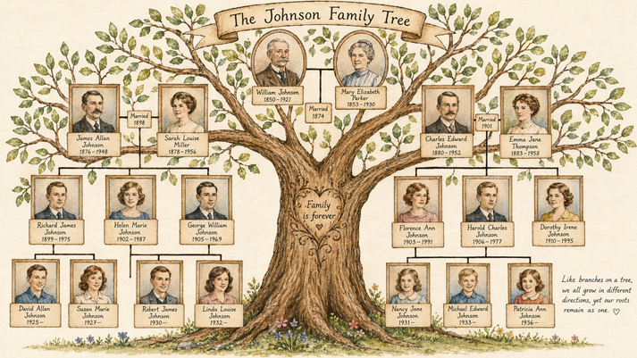 The Johnson family tree
