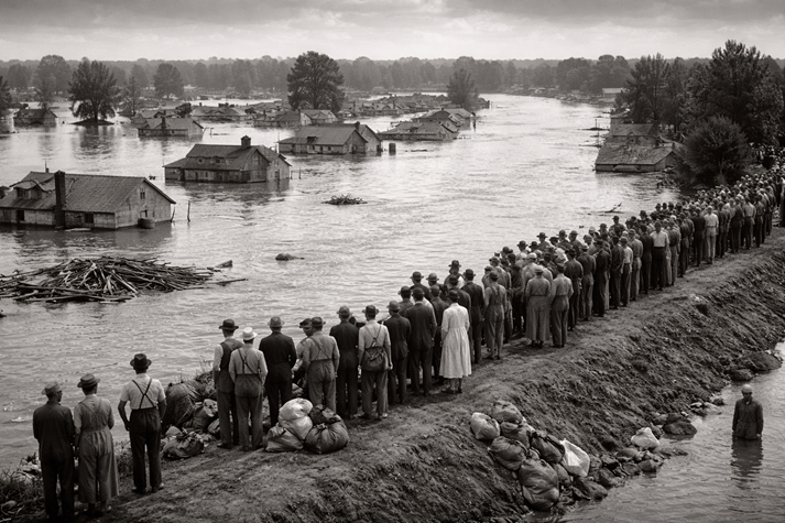 1920s flood devastation in town