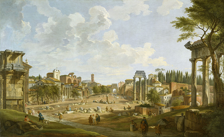 The Roman Forum by Giovanni Paolo Panini