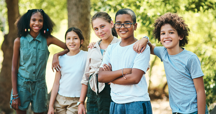 Shot of a group of teenagers