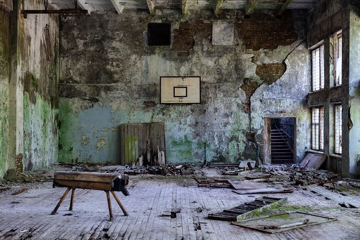 Gymnasium in Pripyat, Chernobyl, Ukraine