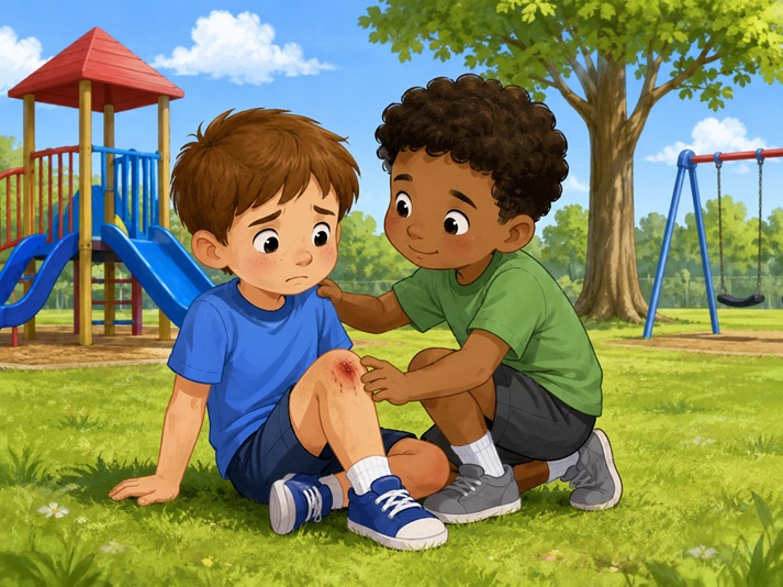 A caring moment at the park