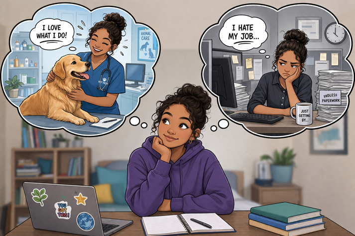 Contemplating career choices and dreams