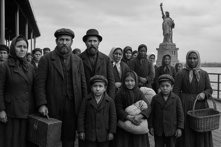 immigrants arriving at Ellis Island, New York immigrants arriving at Ellis Island, New York