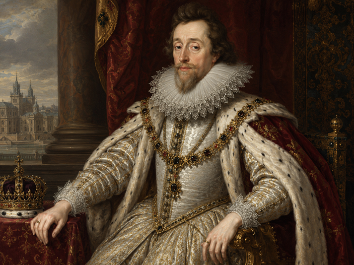Regal portrait in opulent surroundings