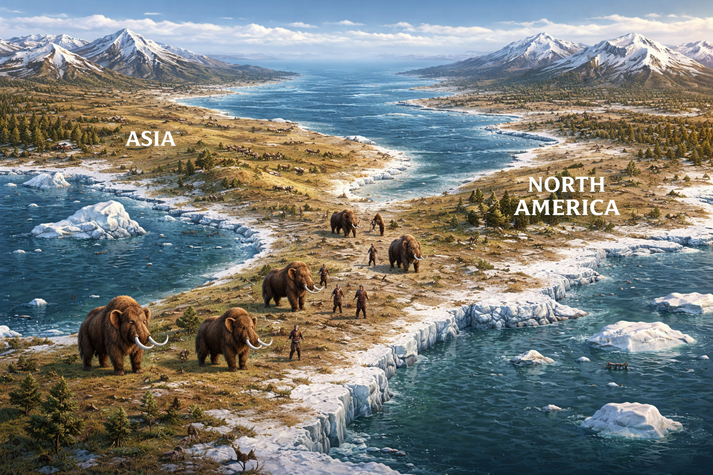 Ice Age crossing at Bering Land Bridge