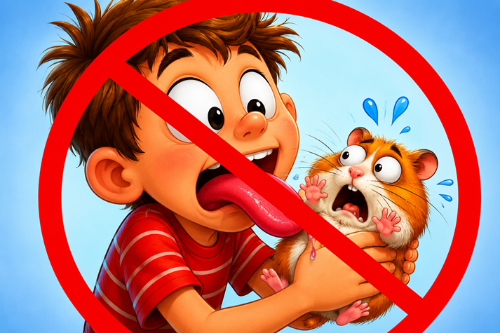 Don't lick your hamster!