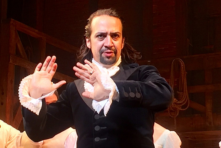 Lin-Manuel Miranda in the title role of his musical "Hamilton", April 20, 2016