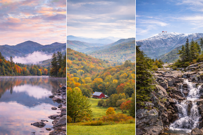 Autumn landscapes across three mountainscapes