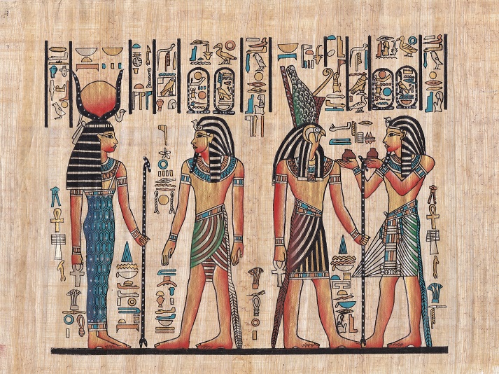 Original Egyptian papyrus depicting gods Original egyptian papyrus depicting gods