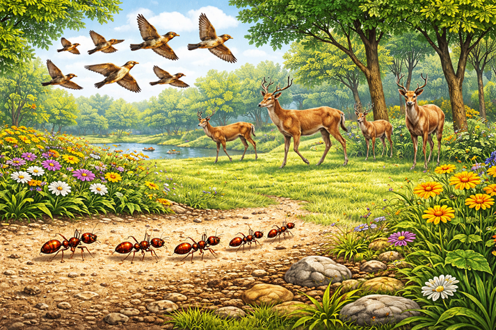 A vibrant day in the park
