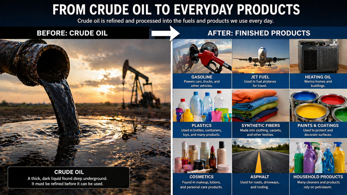From crude oil to everyday products