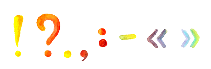 Multicolor punctuation marks