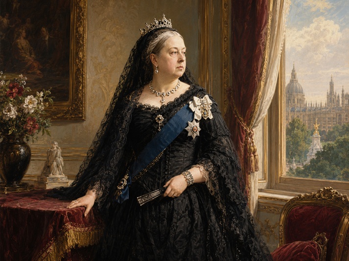 Regal mourning in a royal palace