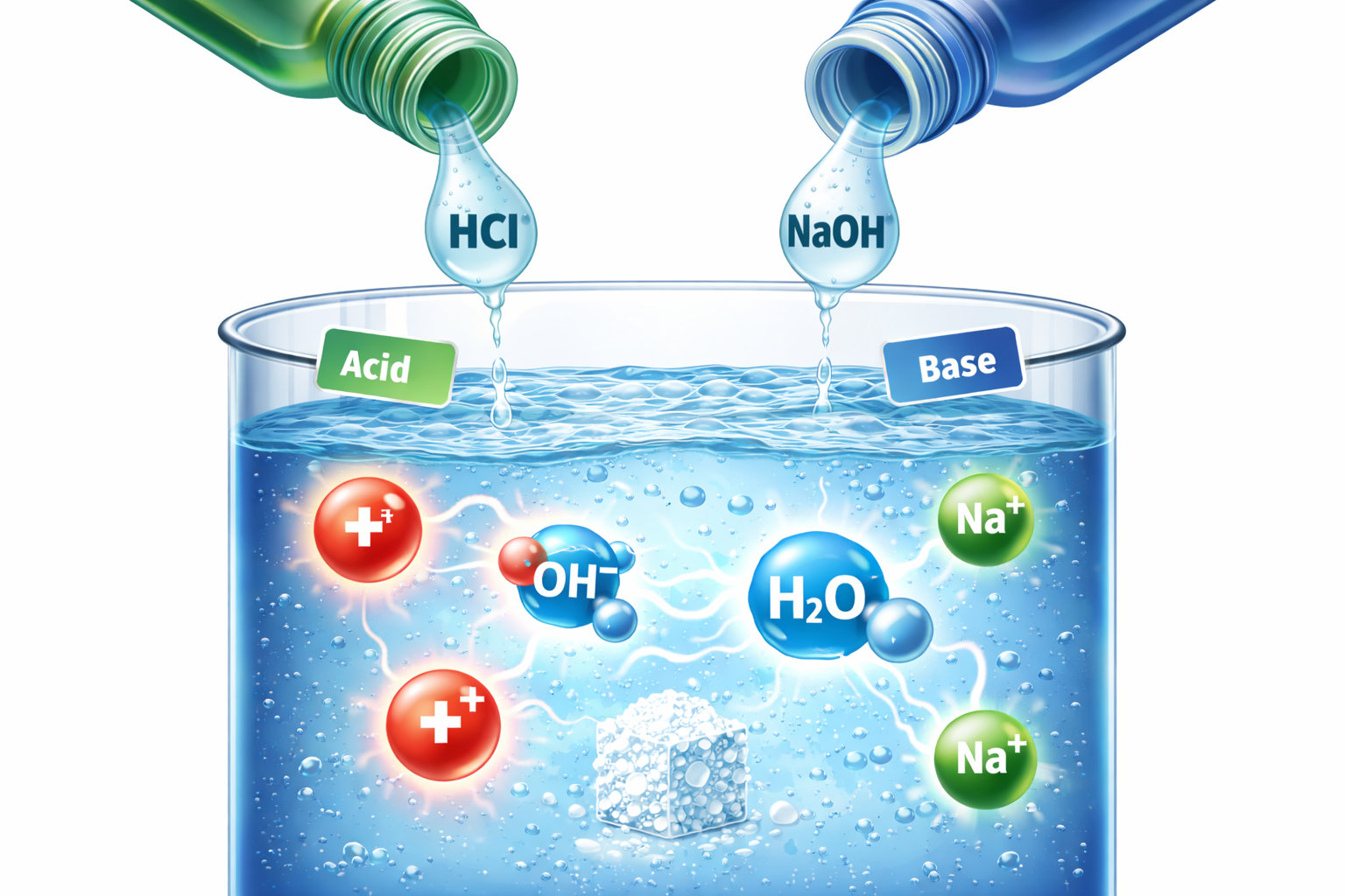 chemical reaction in progress