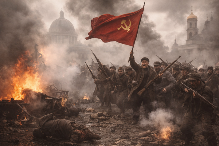 Bolshevik revolution in the streets