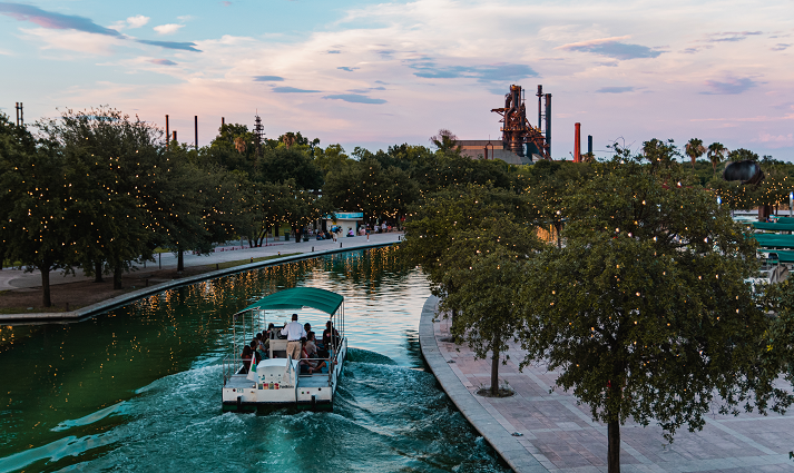 Santa Lucia river in Fundidora Park in Monterrey, Mexico