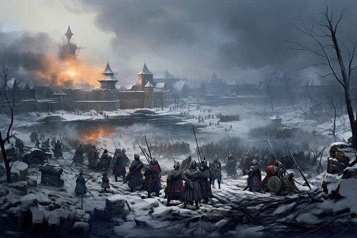 Moscow in 1812 Napoleon's army during the winter and battle of Moscow in 1812