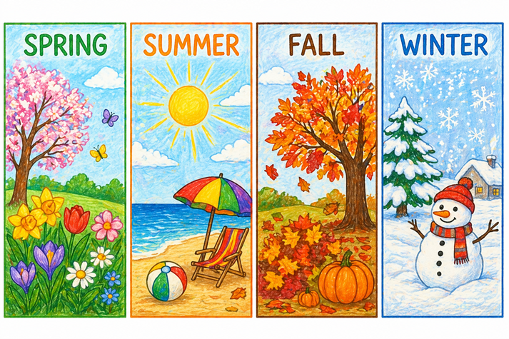 Four seasons in colorful harmony
