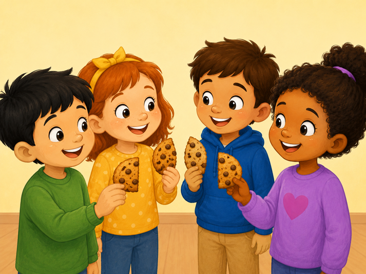 Cookie toast with friends