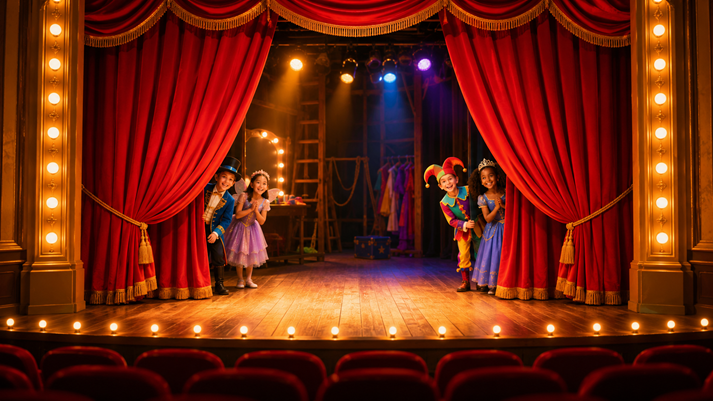 Children's theater behind-the-scenes excitement