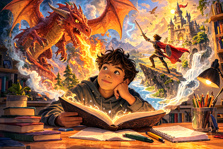 imagine adventure in a story