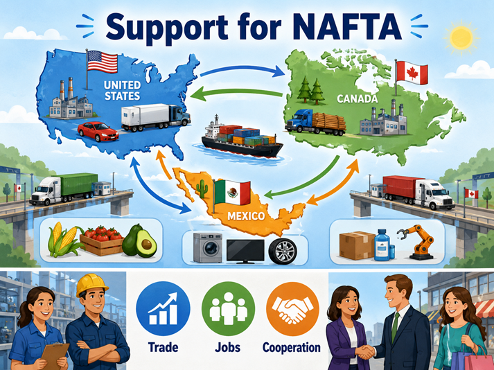 Support for NAFTA trade cooperation