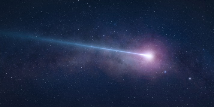 Bright falling star Bright falling star in the Milky Way cosmic dust.