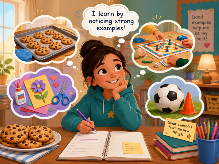 Learning through examples in a cozy space