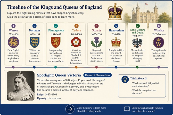 Timeline of the English monarchy