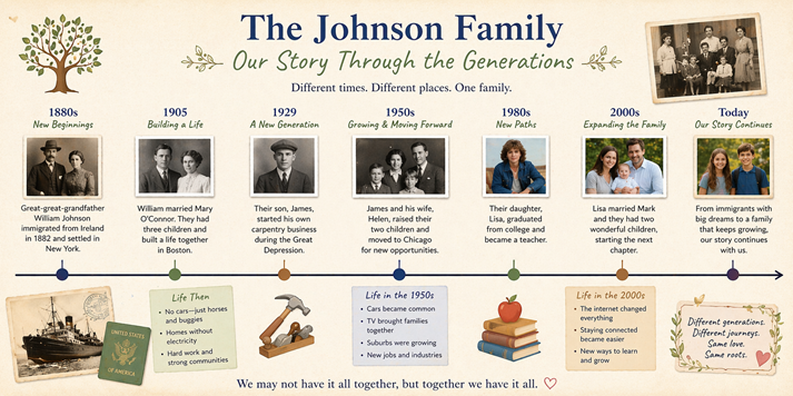 The Johnson family legacy timeline