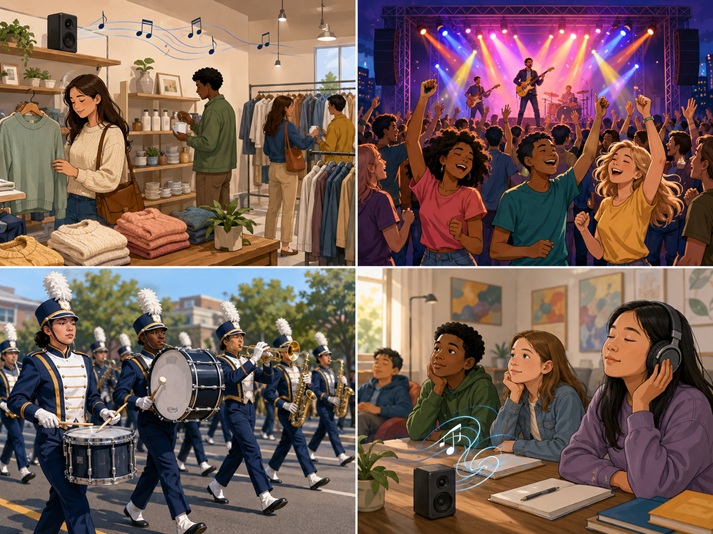 Music in everyday life scenes