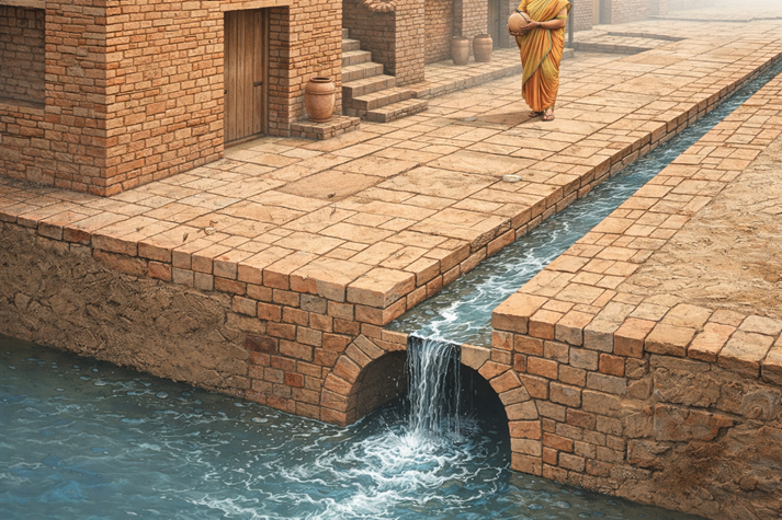Indus Valley cities had advanced drainage systems that carried wastewater away from homes through covered street drains.