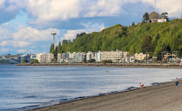 View of the Space Needle from West Seattle