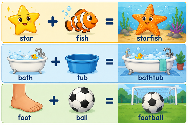 Learning compound words with fun visuals